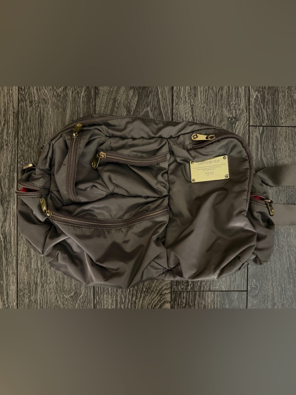 Samsung Crossbody Bag in Dark Brown with Gold Hardware